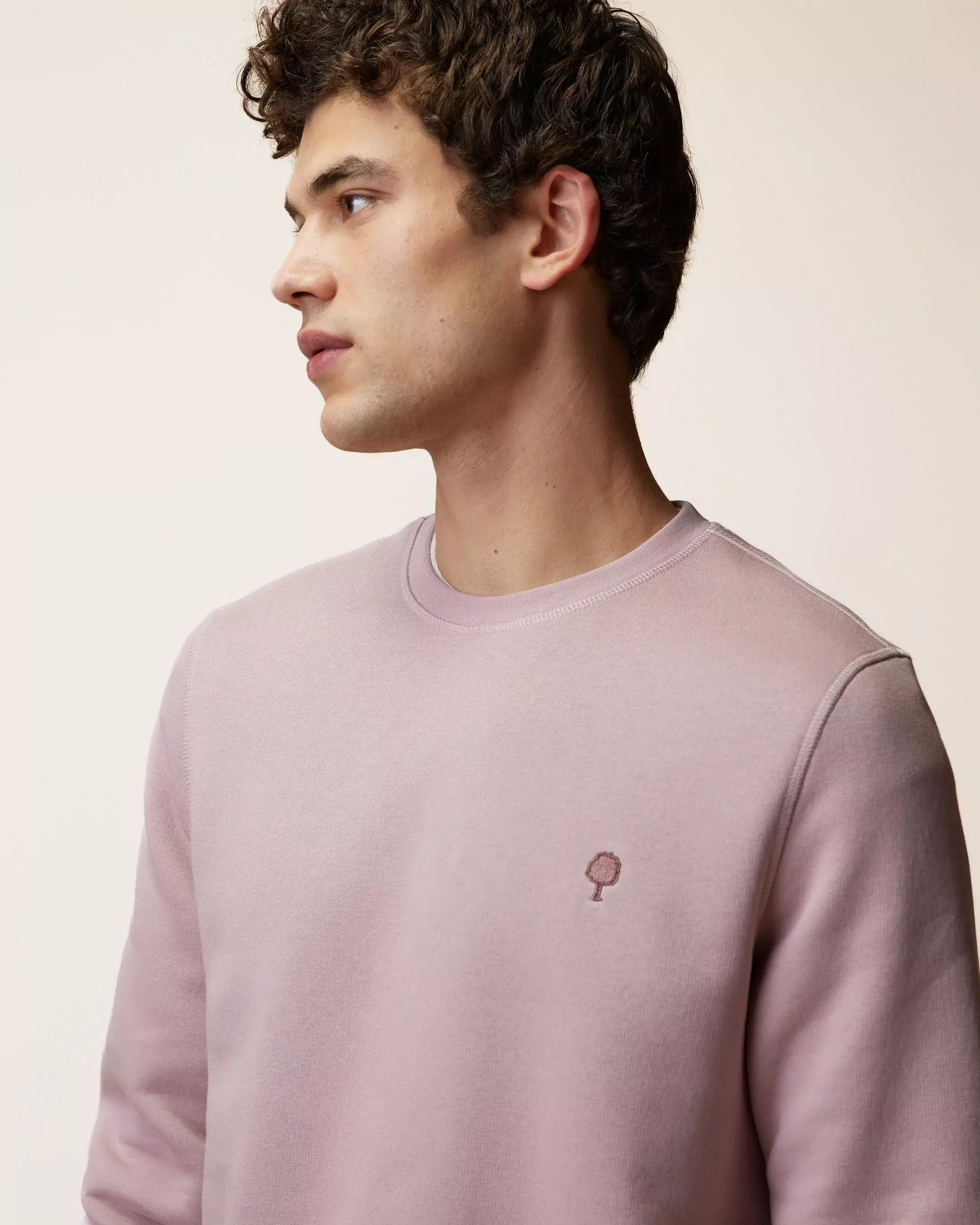 Faguo Donzy Sweatshirt Mauve Herren Pullover Crewneck rosa